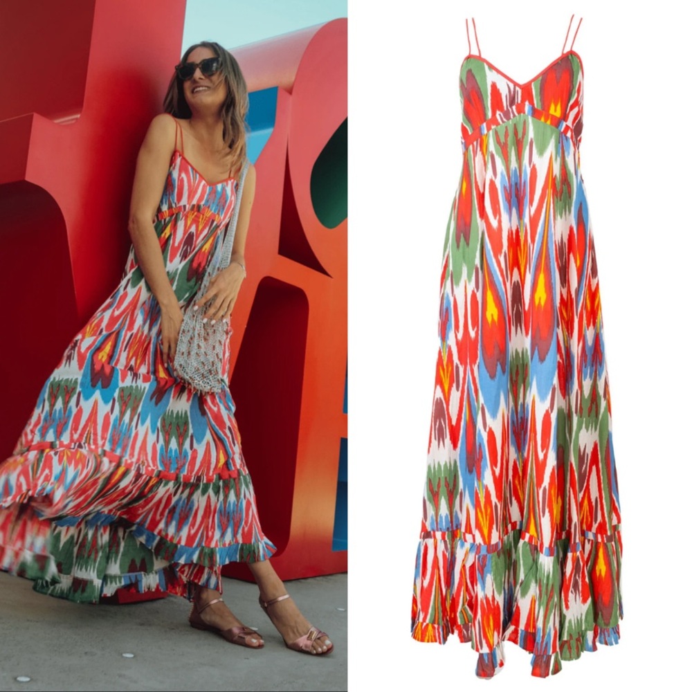 Guadalupe Designs Colorful Maxi Dress Size Large NEW! New with tags!